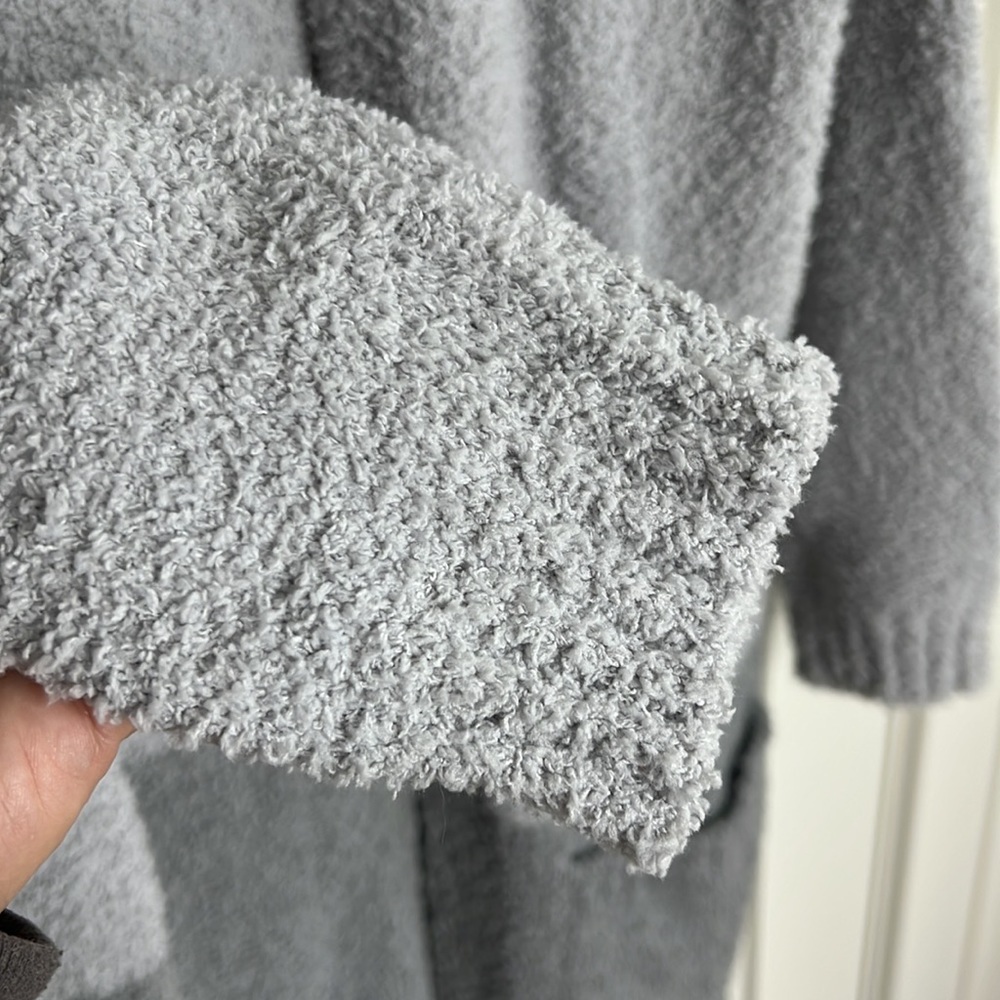 🕶️NWT⚡️Thread & Supply Grey Open Front Cozy Pocket Cardigan L/XL - Picture 8 of 9
